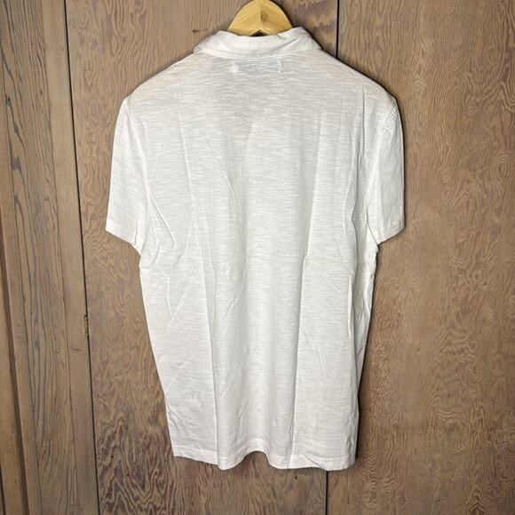 NWT Calvin Klein Jeans White With Black Logo Polo Shirt Size Small - Picture 2 of 5